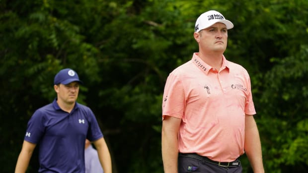 Jordan Spieth and Jason Kokrak at 2021 Charles Schwab Challenge